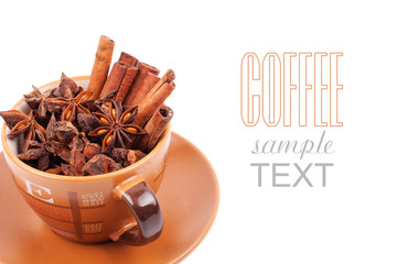 cinnamon in cofee cup