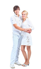 Loving couple embracing