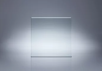 Fotobehang Photo of blank glass plate with copy space © rangizzz