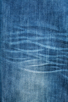 Detailed Texture: abstract blue jeans background