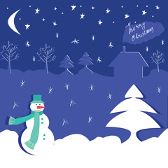 Winter design with snowman