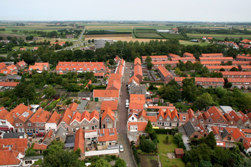 Fototapeta na wymiar View on the city of Zierikzee