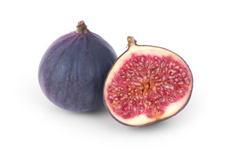 Fresh figs isolated on white