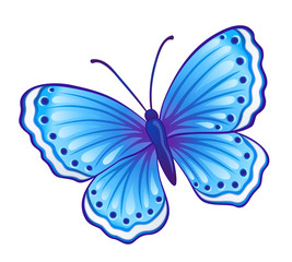 Blue butterfly (Polyommatus icarus). Vector