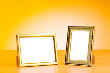 Photo frames on the table