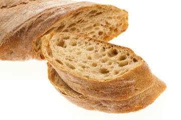 Bread isolated on the white background