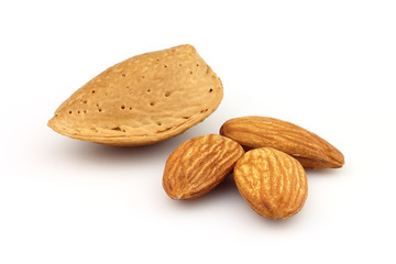 Dried almonds with kernel
