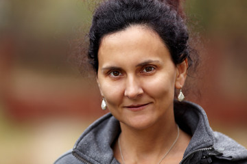 Closeup of a young farmer lady