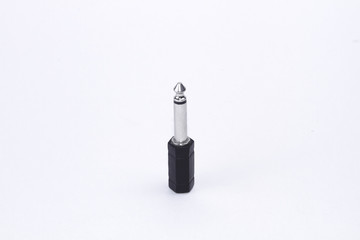 adapter audio 3,55mm 1/4 inch music sound black.