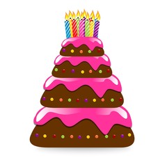 PASTEL CON MUCHAS VELAS