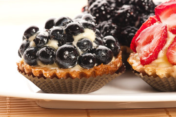 French cake with fresh fruits
