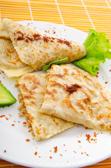 Pancakes stuffed with minced meat