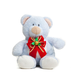 Teddy bear . Isolated over white.
