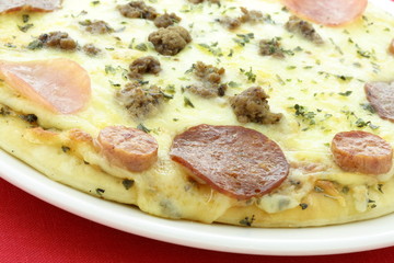 hot ready to eat  meat lovers pizza