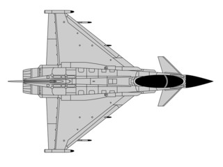 high detailed vector illustration of modern military airplane