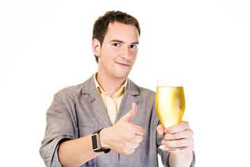 Fototapeta premium man with a beer
