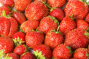 Strawberries as background