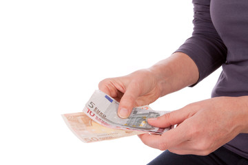 In den Händen halten