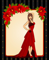 vector Illustration of beautiful bride