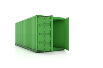 cargo container offen