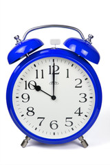 Wecker 10 Uhr / Ten a clock  - blau / blue