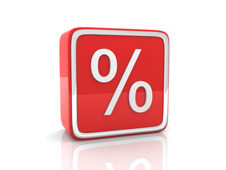 Red percentage icon.