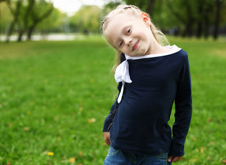 Little girl in park