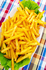 Close up of french fries