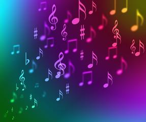 notes de musique bokeh