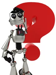 Poster grappige robot twijfel © DM7