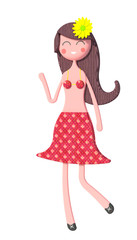 Lady smiling with sunflower