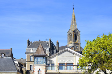Obraz premium Tower bell church of Pornic in France