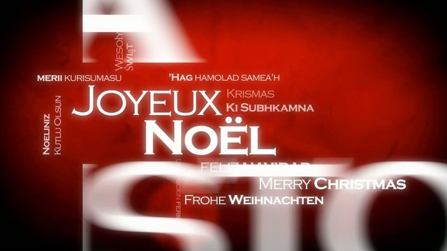 Joyeux No&euml;l nuage de tags international vid&eacute;o