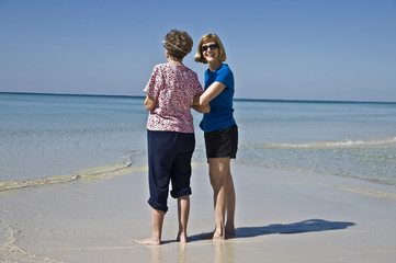 Mother and Daughter at the Beach