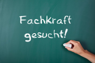 Fototapeta premium fachkraft gesucht