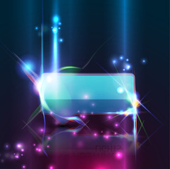 Vector glass speech bubble background