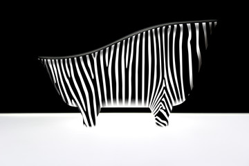bath with zebra stripes
