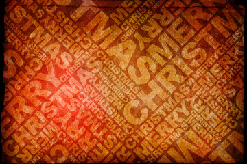 Christmas red typographic texture