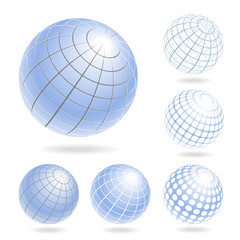 Abstract Globe Icons Set