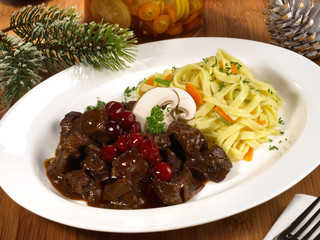 Wildschweingulasch
