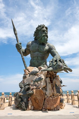 King Neptune Monument In Virginia Beach - obrazy, fototapety, plakaty