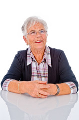 Zufriedene Seniorin