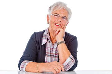 Zufriedene Seniorin