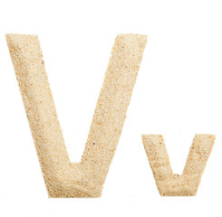 sand alphabet isolated