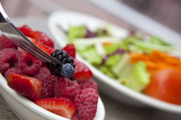 Strawberries and Raspberries