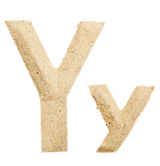 sand alphabet isolated