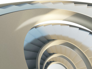 Abstract spiral staircase