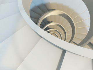 Abstract spiral staircase