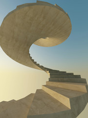 Abstract spiral staircase