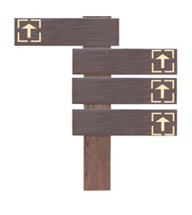 Fototapeta premium wood signs isolated on white.